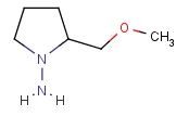 (S)-(-)-1-氨基-2-(甲氧基甲基)吡咯烷分子式结构图