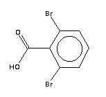 2,6-二溴苯甲酸分子式结构图