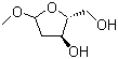 1-O-甲基-2-脱氧-D-核糖分子式结构图