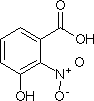 3-羟基-2-硝基苯甲酸分子式结构图