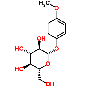 4-甲氧基苯基Β-D-吡喃葡萄糖苷分子式结构图