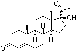 17α-羟孕酮分子式结构图