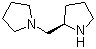 (R)-(-)-1-(2-吡咯烷基甲基)吡咯烷分子式结构图