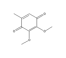 2,3-二甲氧基-5-甲基-1,4-苯醌分子式结构图