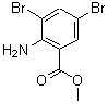 3,5-二溴邻氨基苯甲酸甲酯分子式结构图