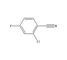 2-氯-4-氟苯甲腈分子式结构图