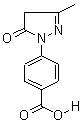 1-(4-羧基苯基)-3-甲基-5-吡唑酮分子式结构图