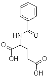 N-苯甲酰基-L-谷氨酸分子式结构图