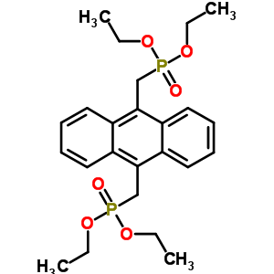 9,10-双(二乙基膦甲基)蒽分子式结构图