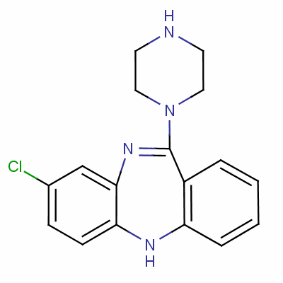 N-去甲基氯氮平分子式结构图