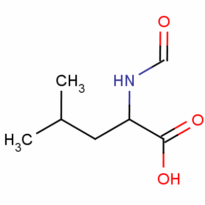 N-甲酰基-L-亮氨酸分子式结构图