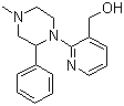 2-(4-甲基-2-苯基-1-哌嗪基)-3-吡啶甲醇分子式结构图