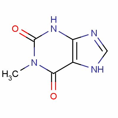 1-甲基黄嘌呤分子式结构图