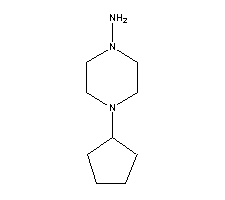 1-氨基-4-环戊基哌嗪分子式结构图