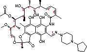 利福喷丁分子式结构图