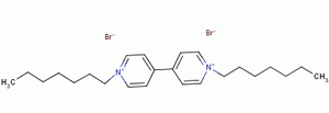 1,1'-二庚基-4,4'-二溴化联吡啶鎓分子式结构图