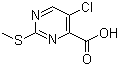 5-氯-2-(甲硫基)嘧啶-4-羧酸分子式结构图