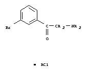 2-氨基-3'-溴苯乙酮盐酸盐分子式结构图
