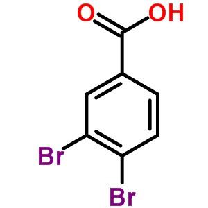3,4-二溴苯甲酸分子式结构图