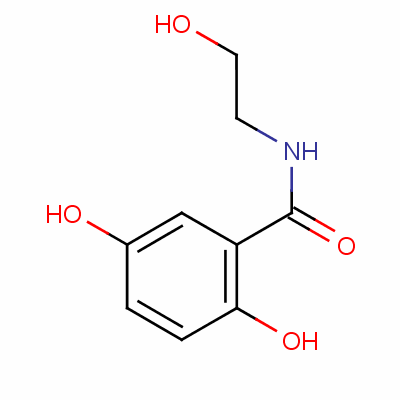 2,5-二羟基-N-(2-羟乙基)苯甲酰胺分子式结构图