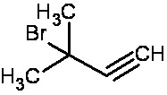 3-溴-3-甲基-1-丁炔分子式结构图