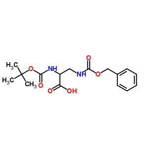 D-N-CBZ-3-N-BOC-氨基丙氨酸分子式结构图