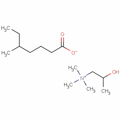 2-羟丙基三甲基异辛酸铵盐分子式结构图