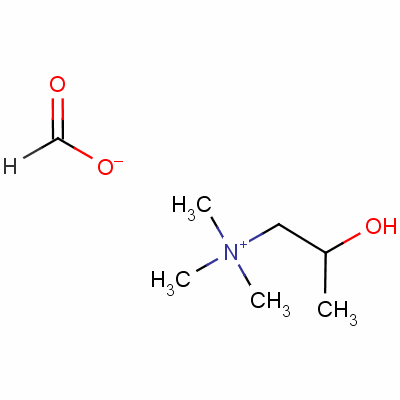 2-羟基丙基三甲基甲酸铵盐分子式结构图