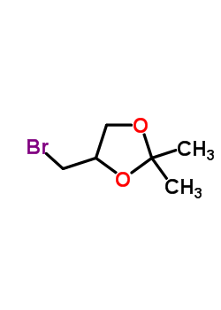 4-(溴甲基)-2,2-二甲基-1,3-二氧戊环分子式结构图