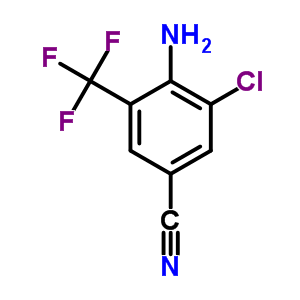 4-氨基-3-氯-5-三氟甲基苯腈分子式结构图