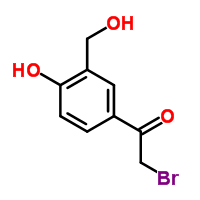 2-溴-1-[4-羟基-3-(羟甲基)苯基]-乙-1-酮分子式结构图