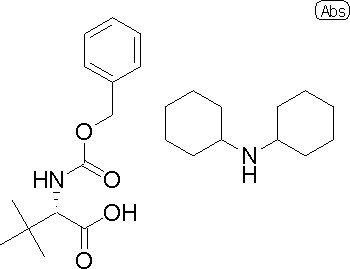 Z-L-叔亮氨酸二环己胺盐分子式结构图