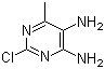 2-氯-6-甲基嘧啶-4,5-二胺分子式结构图