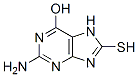 2-氨基-6-羟基-8-巯基嘌呤分子式结构图