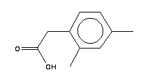 (2,4-苯二甲基)乙酸分子式结构图