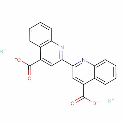 2,2-联喹啉-4,4-二甲酸二钾盐分子式结构图