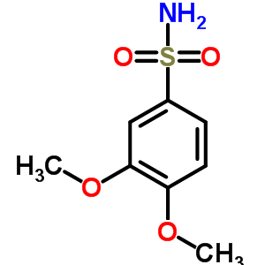 3,4-二甲氧基苯磺酰胺分子式结构图