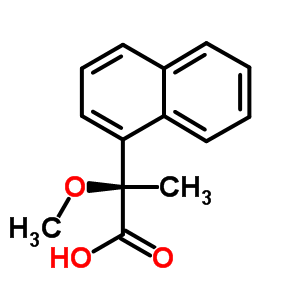 (R)-(-)-2-甲氧基-2-(1-萘基)丙酸分子式结构图