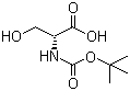 BOC-D-丝氨酸分子式结构图