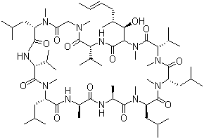 环孢菌素 D分子式结构图