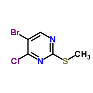 2-甲硫基-4-氯-5-溴嘧啶分子式结构图