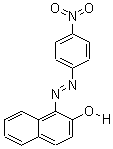 1-(4-硝基苯基偶氮)-2-萘酚)(对位红)分子式结构图