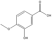 3-羟基-4-甲氧基苯甲酸分子式结构图