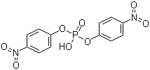 双(对硝基苯基)磷酸酯分子式结构图