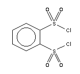 苯-1,2-磺酰氯化物分子式结构图