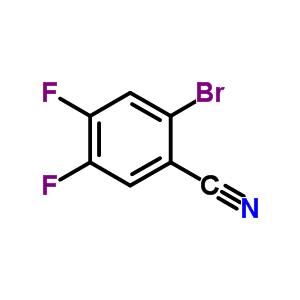 4,5-二氟-2-溴苯腈分子式结构图