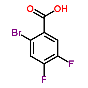 2-溴-4,5-二氟苯甲酸分子式结构图