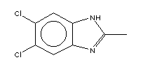 2-甲基-5,6-二氯苯并咪唑分子式结构图