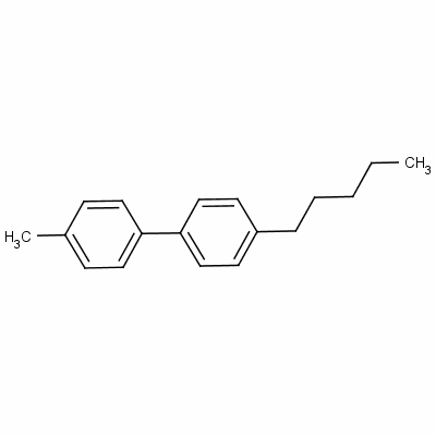 4-甲基-4'-戊基-1,1'-联苯分子式结构图