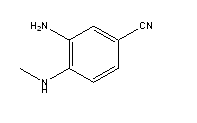 3-氨基-4-(甲胺基)苯腈分子式结构图